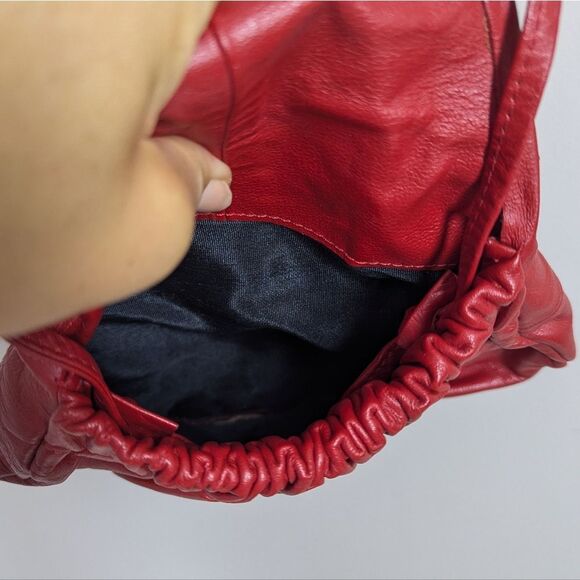 Vintage Copa Creation Red Leather Handbag with Amethyst & Rose Quartz – Carvalhu - Picture 8 of 8